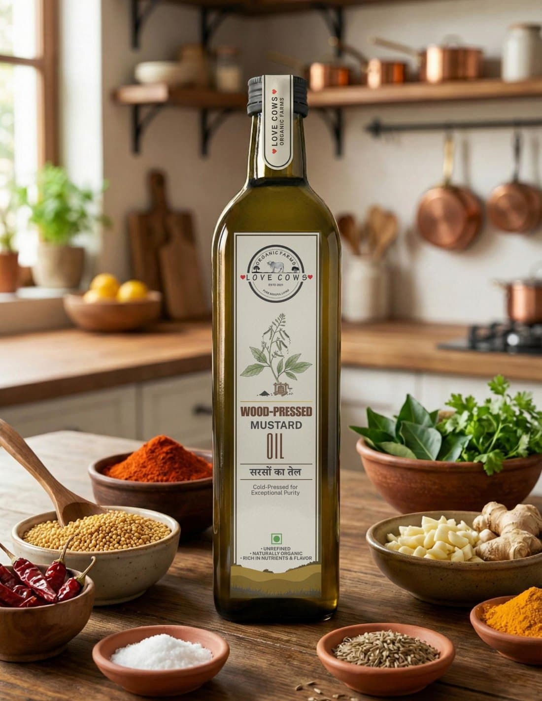 Wood-Pressed Mustard Oil