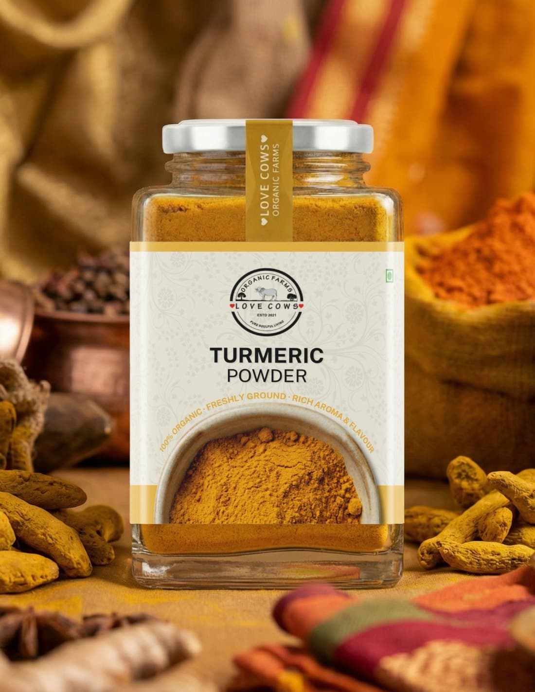 Organic turmeric powder